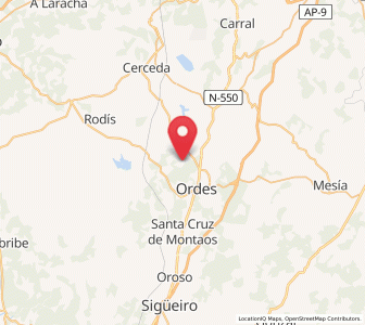 Map of Mercurín, Galicia
