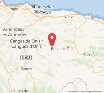 Map of Mestas de Con, Asturias