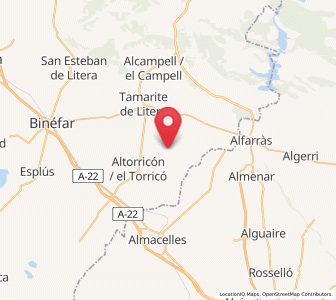 Map of Miporquet, Aragon