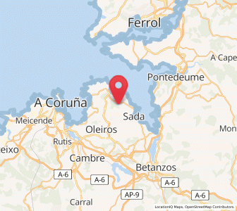 Map of Mondego, Galicia
