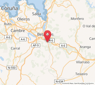 Map of Mondoy, Galicia