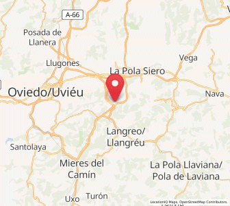 Map of Moñeca, Asturias