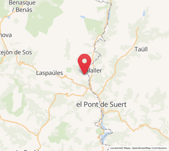 Map of Montanui, Aragon