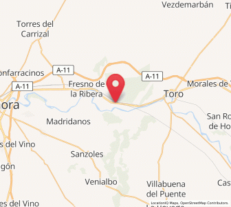 Map of Monte la Reina, Castille and León