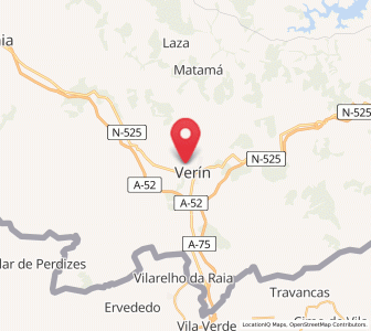 Map of Monterrei, Galicia