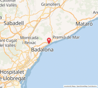 Map of Montgat, Catalonia