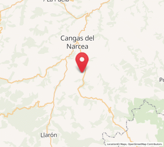 Map of Morzó, Asturias