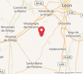 Map of Mozóndiga, Castille and León