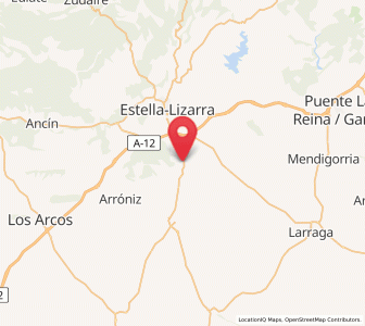 Map of Muniáin de la Solana, Navarre