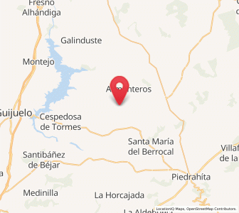 Map of Narrillos del Álamo, Castille and León