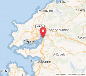 Map of Neda, Galicia