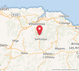 Map of Niao, Asturias