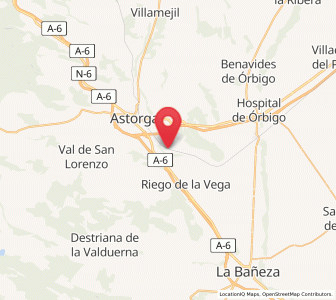 Map of Nistal, Castille and León