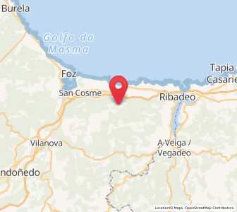 Map of Noceda, Galicia