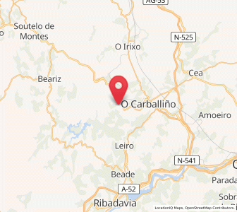 Map of Nonás, Galicia