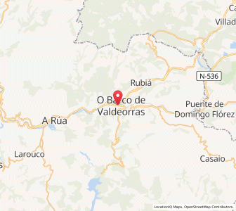 Map of O Barco de Valdeorras, Galicia