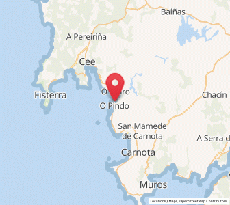 Map of O Pindo, Galicia