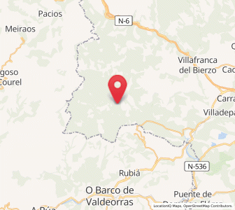 Map of Oencia, Castille and León