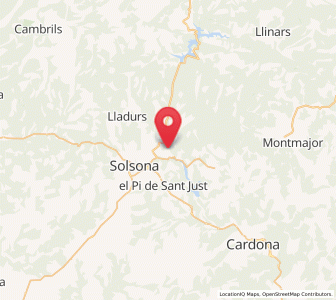 Map of Olius, Catalonia