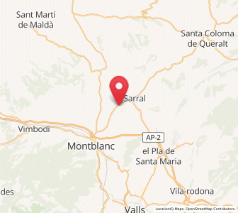 Map of Ollers, Catalonia