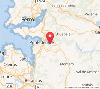 Map of Ombre, Galicia