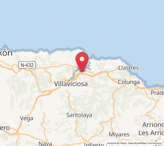 Map of Onón, Asturias