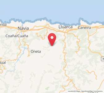 Map of Ordovaga, Asturias