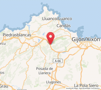 Map of Orilla del Río, Asturias