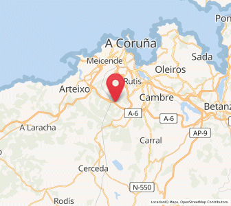 Map of Orro, Galicia