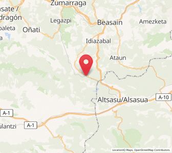 Map of Otsaurte, Basque Country