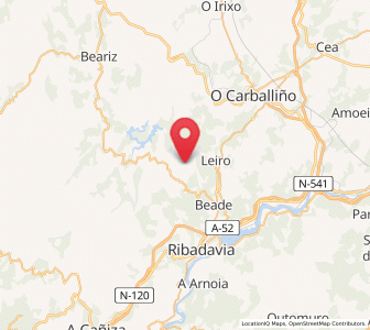 Map of Ourega, Galicia