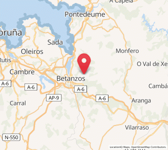 Map of Paderne, Galicia