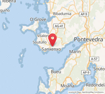 Map of Padriñán, Galicia