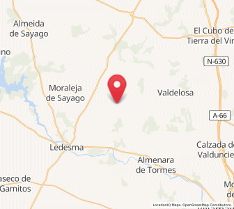 Map of Palacinos, Castille and León