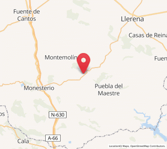 Map of Pallares, Extremadura
