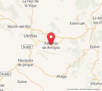 Map of Palomar de Arroyos, Aragon