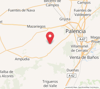Map of Paradilla del Alcor, Castille and León