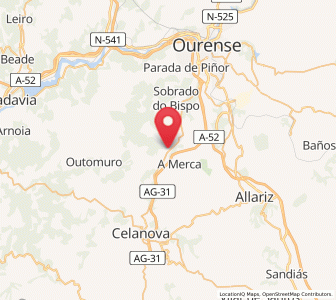 Map of Parderrubias, Galicia