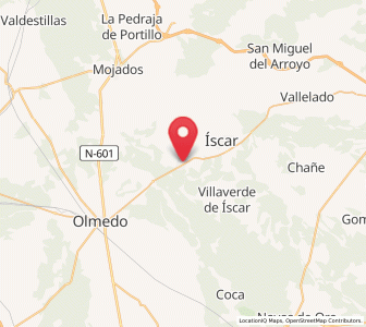 Map of Pedrajas de San Esteban, Castille and León