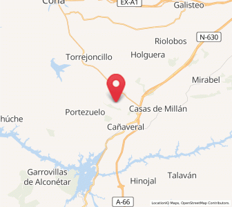 Map of Pedroso de Acim, Extremadura