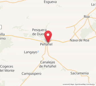 Map of Peñafiel, Castille and León