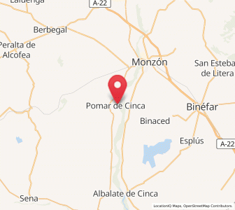Map of Pomar de Cinca, Aragon
