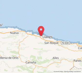 Map of Poo, Asturias
