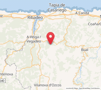 Map of Porqueira, Asturias