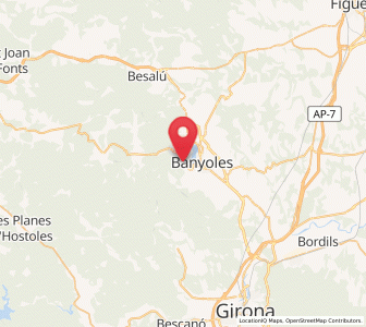 Map of Porqueres, Catalonia