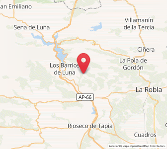 Map of Portilla de Luna, Castille and León