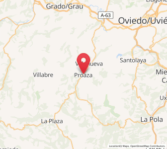 Map of Proaza, Asturias