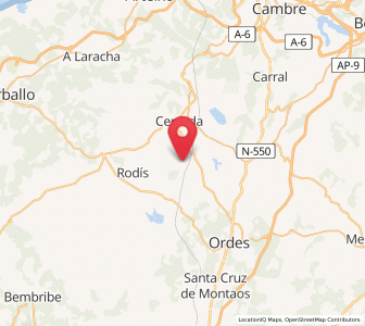 Map of Queixas, Galicia