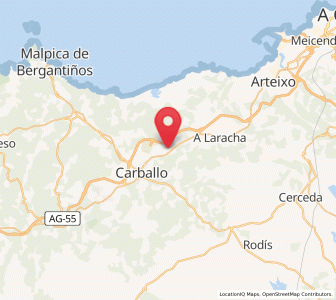 Map of Queo de Abaixo, Galicia