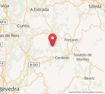 Map of Quireza, Galicia